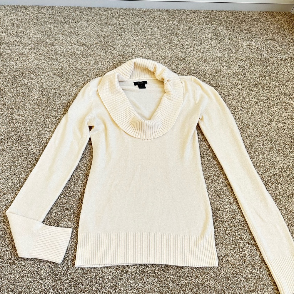 Frenchi Ivory Cowl Neck Sweater